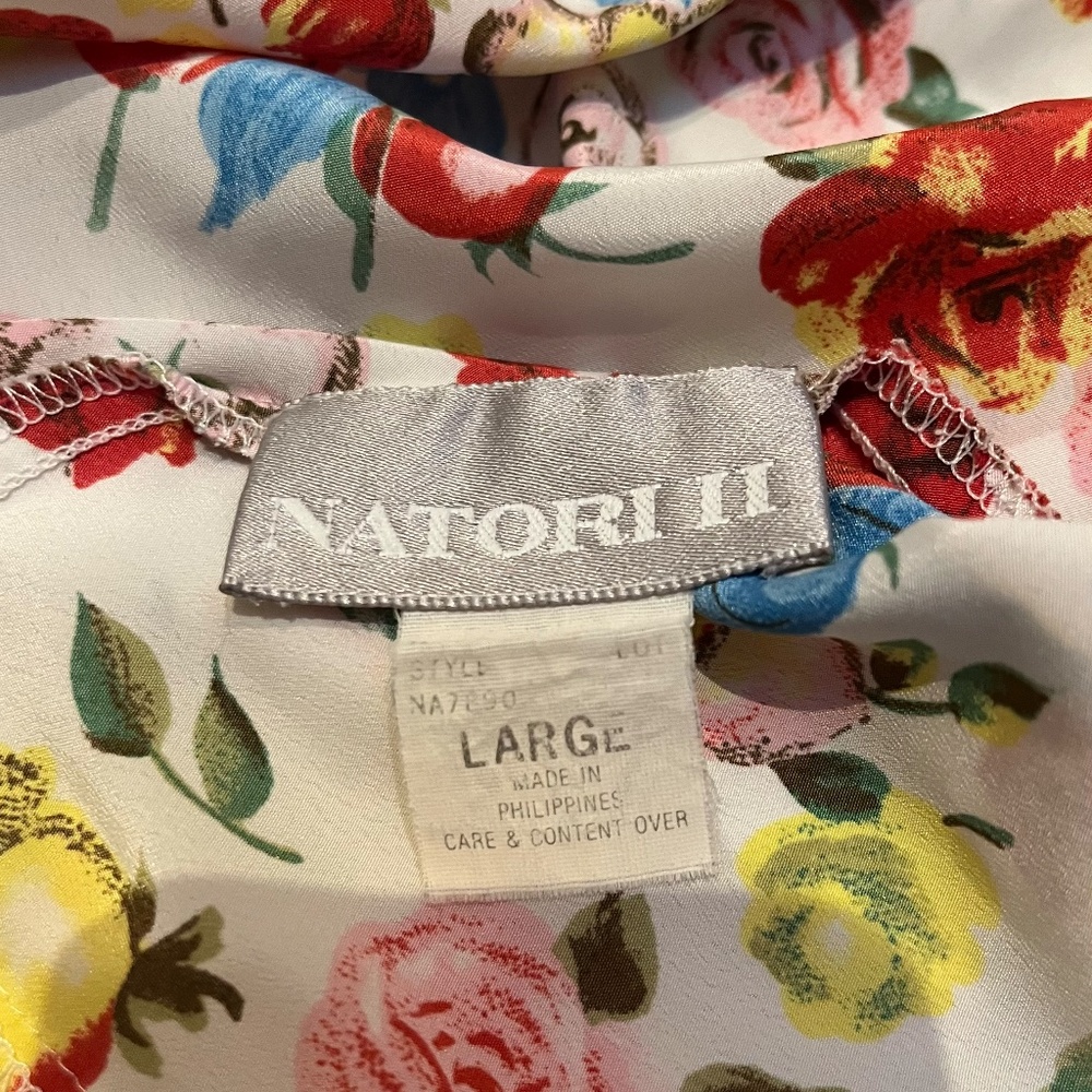 Vintage Natori Slip Nightgown Floral sleep Slip Dress - Large - Picture 8 of 14